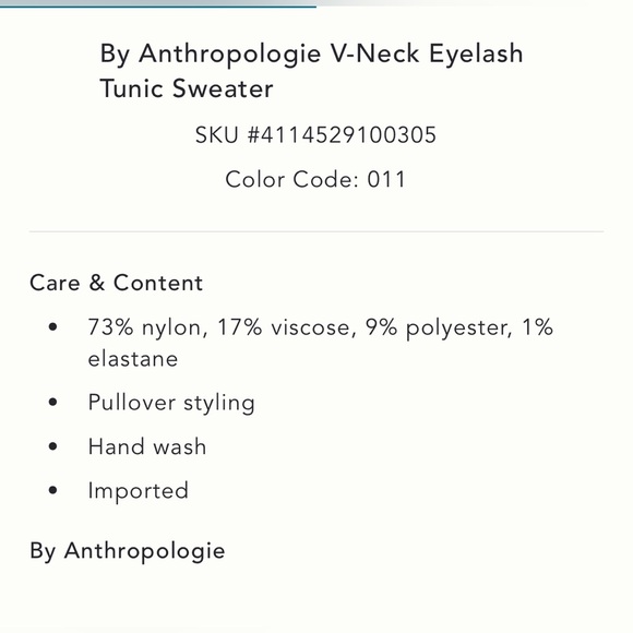 NWT Anthropologie eyelash tunic v neck fluffy fuzzy sweater petite M - Picture 4 of 9